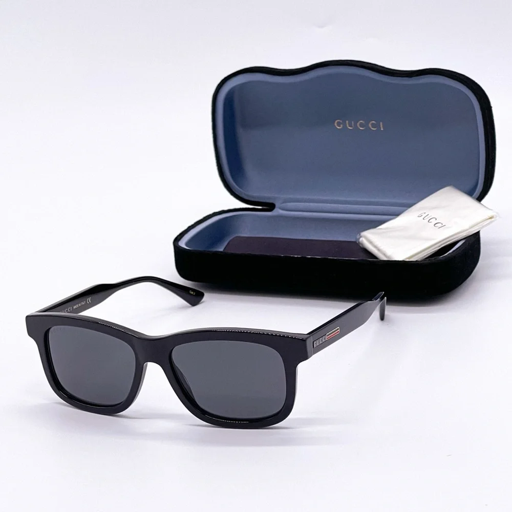 NEW GUCCI GG0824S 005 MEN’S SUNGLASSES GUCCI GG0824S BLACK EYEWEAR GUCCI